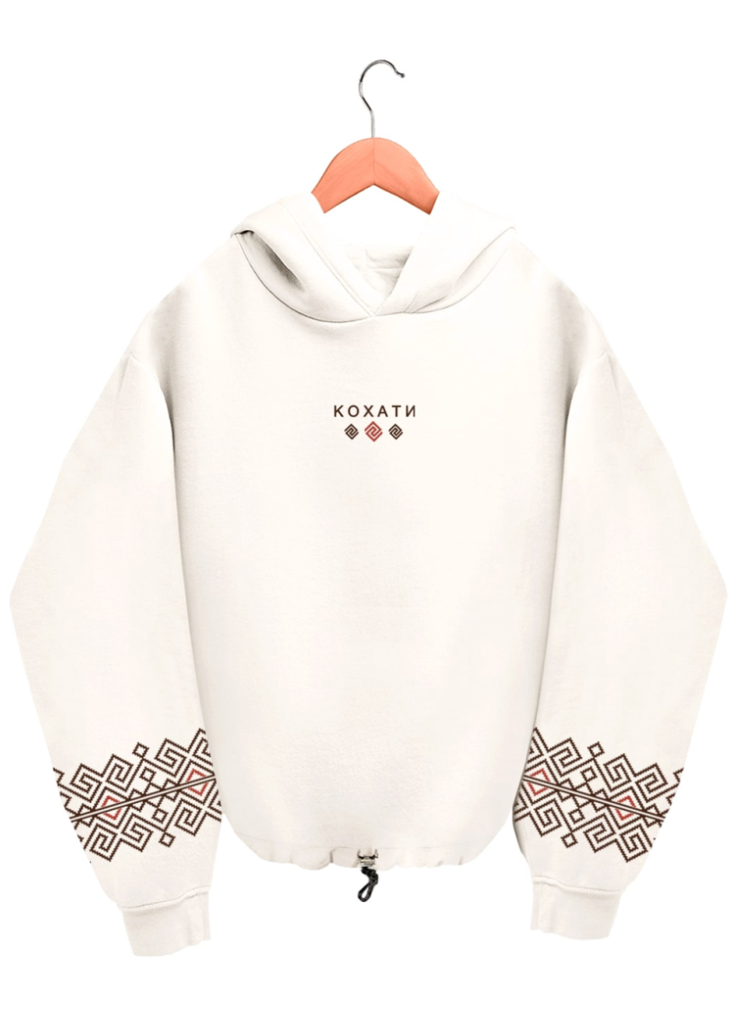 Худі Oversize Молочне "Кохати"